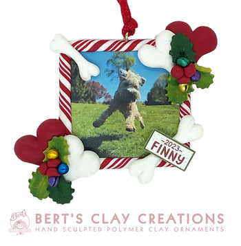 Pet Photo Ornament - Dog, Cat or Horse - Bert's Clay Creations